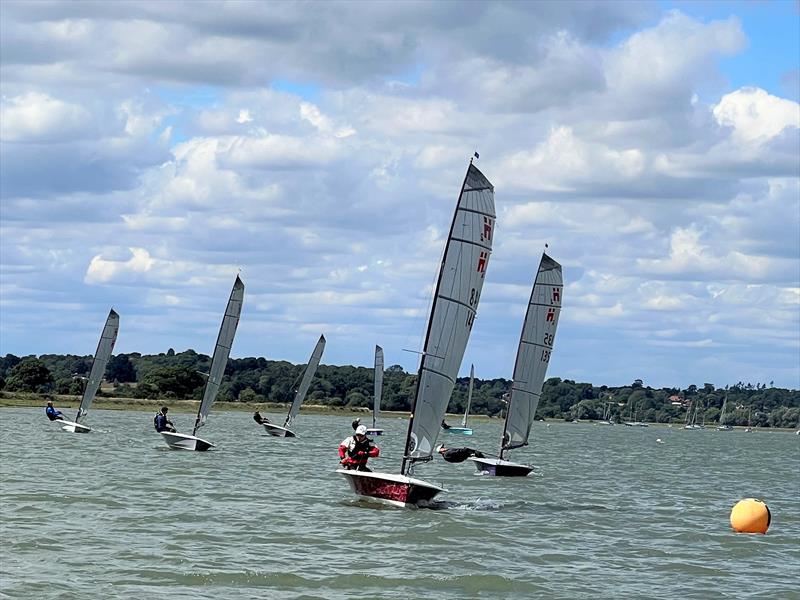 Approaching the windward mark during the Deben YC Hadron H2 Open photo copyright Paul Norris taken at Deben Yacht Club and featuring the Hadron H2 class
