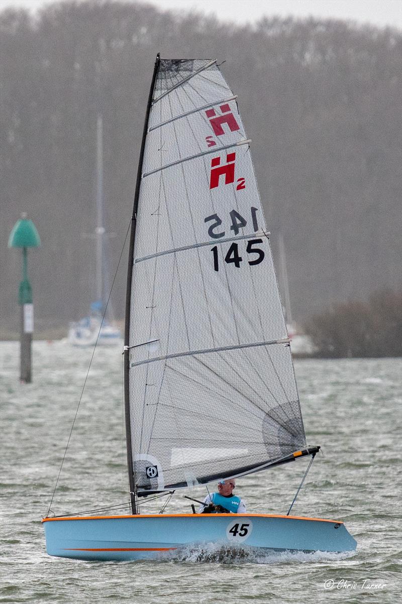 Richard Leftley during the Chichester Yacht Club Hadron H2 Open photo copyright Chris Turner taken at Chichester Yacht Club and featuring the Hadron H2 class