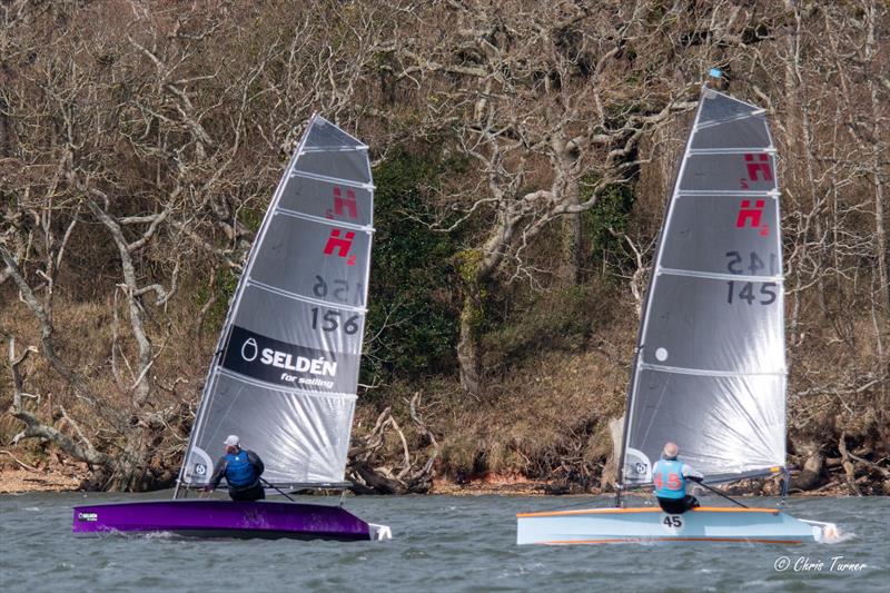 Richard La Mare and Richard Leftley during the Chichester Yacht Club Hadron H2 Open photo copyright Chris Turner taken at Chichester Yacht Club and featuring the Hadron H2 class
