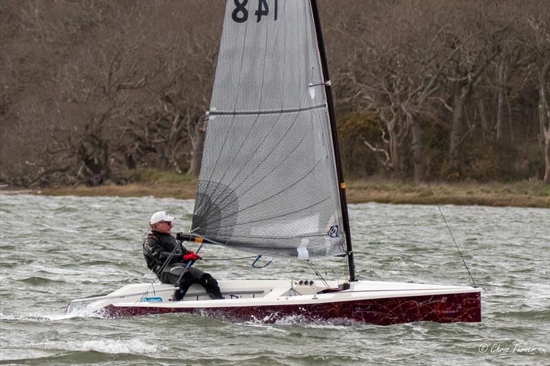 Dave Barker during the Chichester Yacht Club Hadron H2 Open photo copyright Chris Turner taken at Chichester Yacht Club and featuring the Hadron H2 class