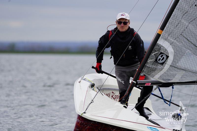 Dave Barker (fifth overall) in the Hadron H2 Inland Championships at Queen Mary - photo © Simon Winkley