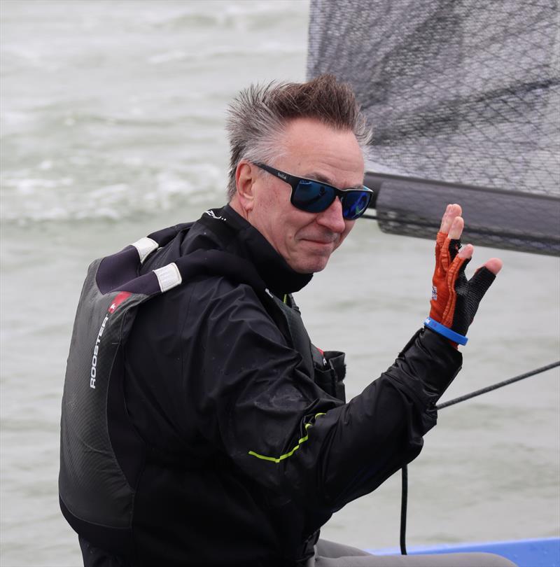 Neal Lillywhite acknowledging his first win at an H2 event during the Brightlingsea Hadron H2 Open - photo © Keith Callaghan