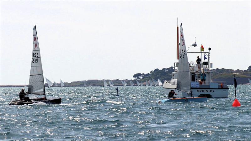 The win at the 2025 nationals that clinched the championships for Richard Leftley – just metres ahead of rival Richard Le Mare - photo © Keith Callaghan