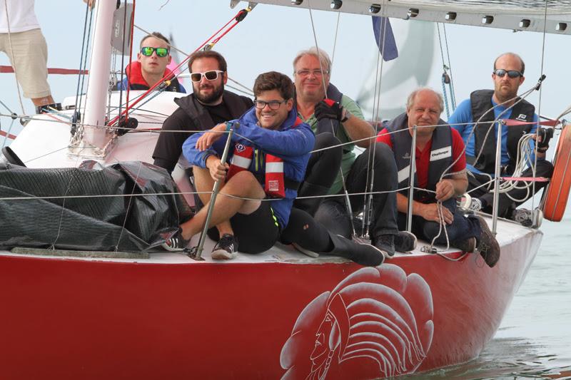 Red Cloud enjoying a terrific opening race - 2018 Half Ton Classics Cup - Day 1 photo copyright Fiona Brown taken at Koninklijke Yachtclub Nieuwpoort and featuring the Half Tonner class
