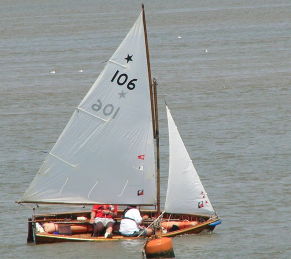 Dave Munge and Robert Taylor racing in a different kind of Star photo copyright Sarah Mees taken at Erith Yacht Club and featuring the Hamble Star class