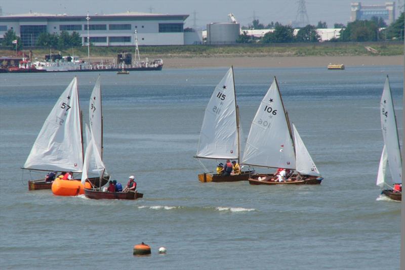 Hamble Stars racing on the River Thames at Erith Yacht Club photo copyright Sarah Mees taken at Erith Yacht Club and featuring the Hamble Star class