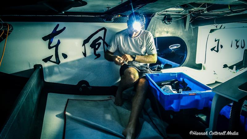 Harken Tech Team busy during Volvo Ocean Race assembly period photo copyright Hannah Cottrell Media taken at  and featuring the  class