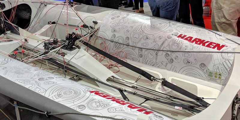 Ben McGrane's 505 on the Harken stand at the RYA Dinghy Show 2019 photo copyright Mark Jardine taken at RYA Dinghy Show and featuring the  class