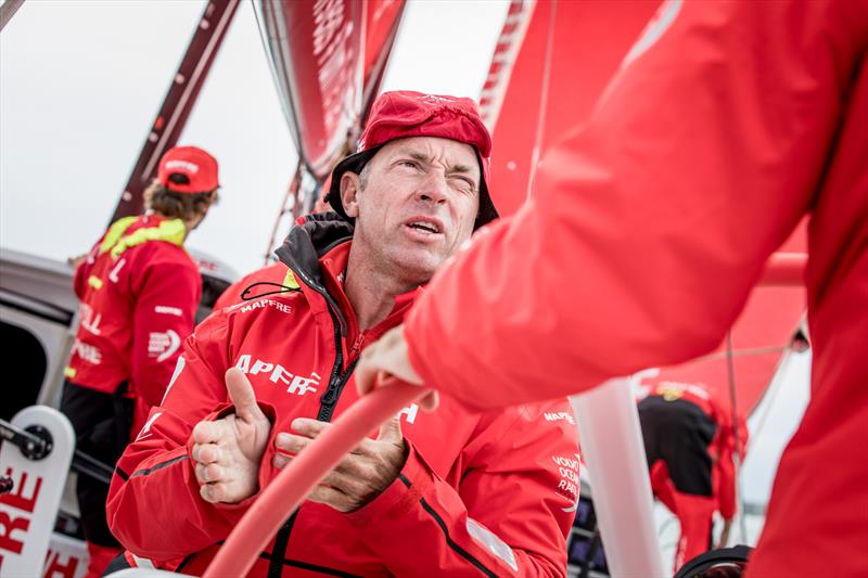 Rob Greenhalgh on MAPFRE during the Volvo Ocean Race Newport practice race - photo © María Muiña / MAPFRE