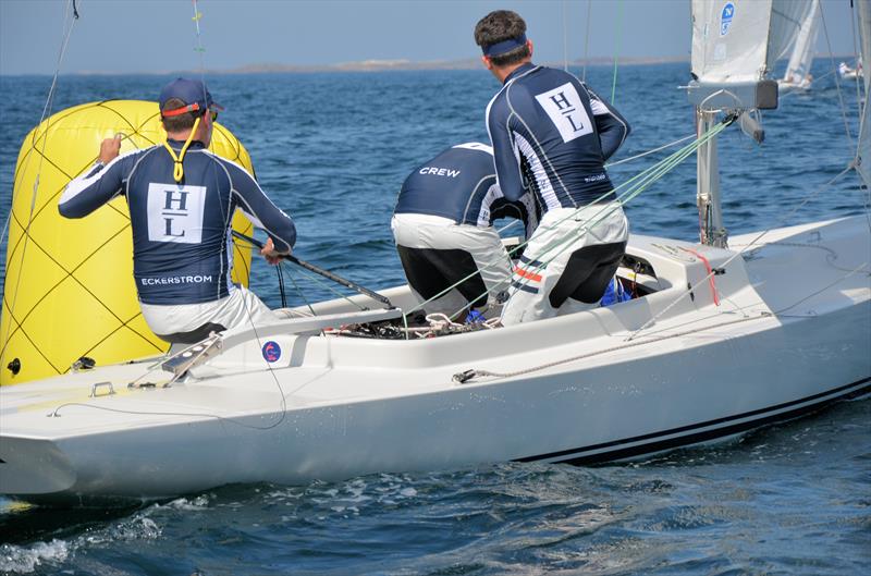 Hans Eckerström and his team training ahead of the Dragon Gold Cup photo copyright Mikael Britschgi taken at Marstrands Segelsällskap and featuring the  class