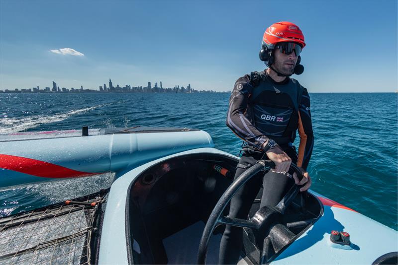 Ben Ainslie helming the GBR SailGP F50 - photo © Henri-Lloyd