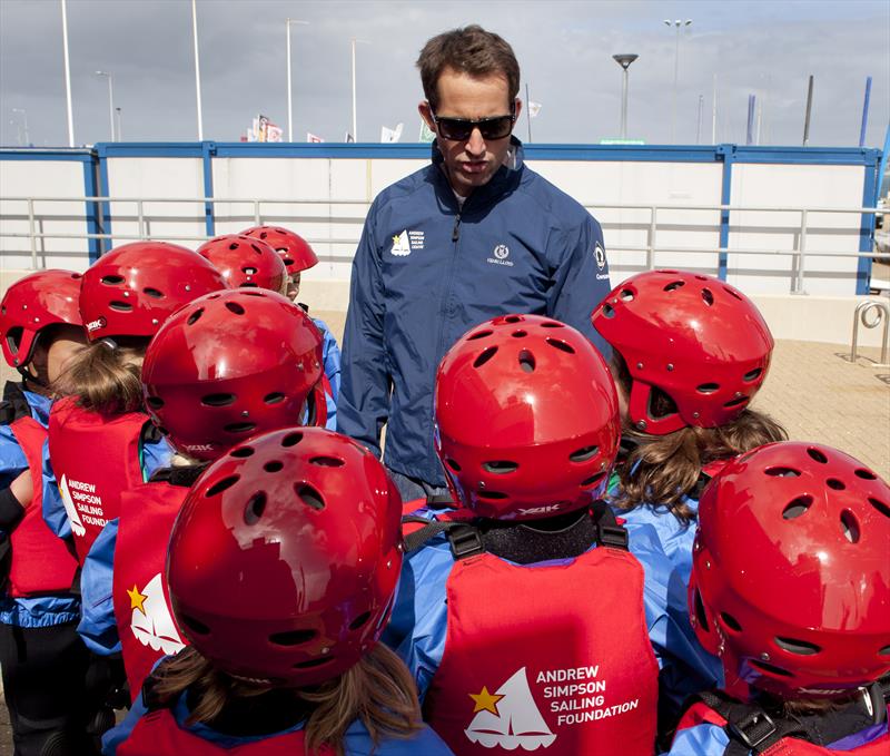 Ben Ainslie talking to children at the Andrew Simpson Sailing Centre - photo © Henri Lloyd