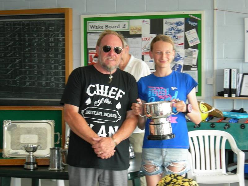 Dave Butler and Hannah Wharram win the 2018 Heron Nationals photo copyright John Topliss taken at Welton Sailing Club and featuring the Heron class