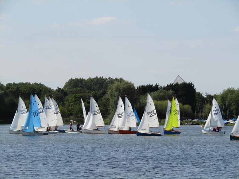 Race start during the Heron Southerns at Priory SC photo copyright John Banks taken at Priory Sailing Club and featuring the Heron class