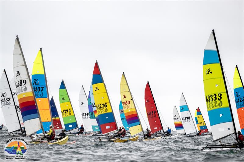 50th Australian Hobie Cat Nationals at Jervis Bay, NSW photo copyright Brad Sissins / Hobie Asia Pacific taken at Vincentia Sailing Club and featuring the Hobie 14 class