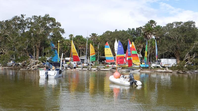 NSW Hobie Cat State Championships on Wallis Lake photo copyright Bruce Andersson taken at Great Lakes Sailing Club and featuring the Hobie 14 class