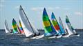 Racecourse action at the Charlotte Harbor Regatta in the Hobie 16 class