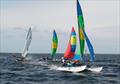 Racecourse action at the Charlotte Harbor Regatta in the Hobie 16 class