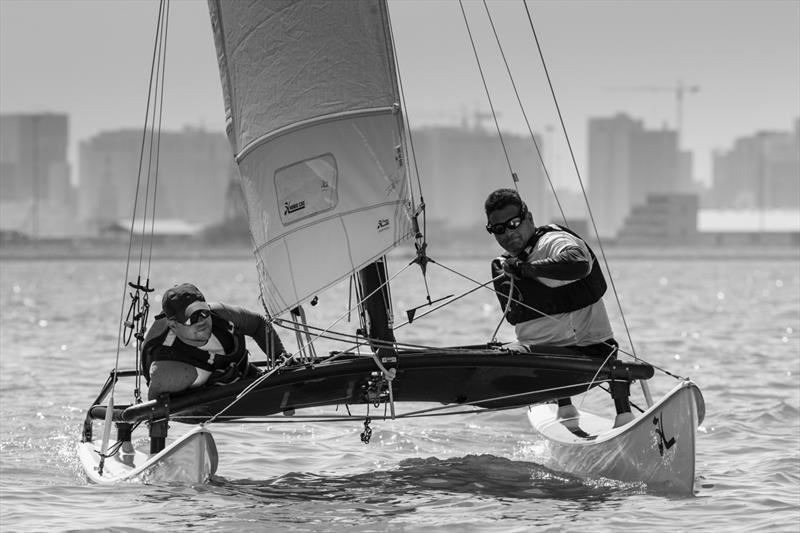 Sail the Gulf Regatta day 4 photo copyright Matias Capizzano / www.capizzano.com taken at Doha Sailing Club and featuring the Hobie 16 class