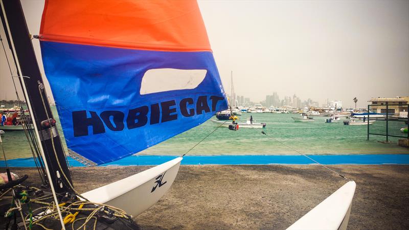 6th GCC Sailing Championships day 2 photo copyright Icarus Sailing Media taken at Doha Sailing Club and featuring the Hobie 16 class