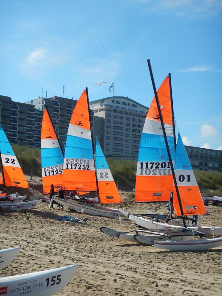 Hobie® Multiworlds And Europeans day 7 photo copyright David Brookes taken at Zeilvereniging Noordwijk and featuring the Hobie 16 class