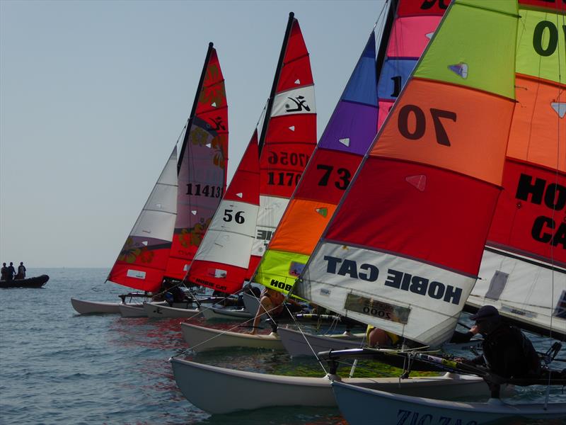 RCIYC Hobie Fleets Rosscot Spring Series photo copyright Elaine Burgis taken at Royal Channel Islands Yacht Club and featuring the Hobie 16 class