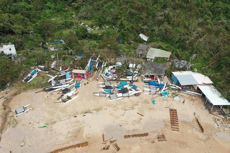 Devastation amongst the Hobie fleet on the back of Tuesday's Typhoon - photo ©  Tong Shing