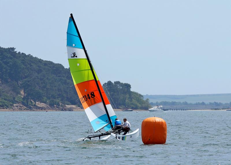 Mark and Johnny Farrow take second in the Hobie 16 UK National Championships at Poole photo copyright Mike Millard / www.mikemillard.com taken at Poole Yacht Club and featuring the Hobie 16 class