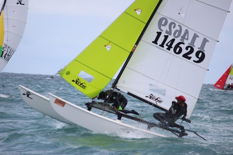 114629 Murray and Dee - 2019-20 Australian Hobie Cat Nationals day 2 photo copyright SailsOnSwan taken at Jervoise Bay Sailing Club and featuring the Hobie 16 class