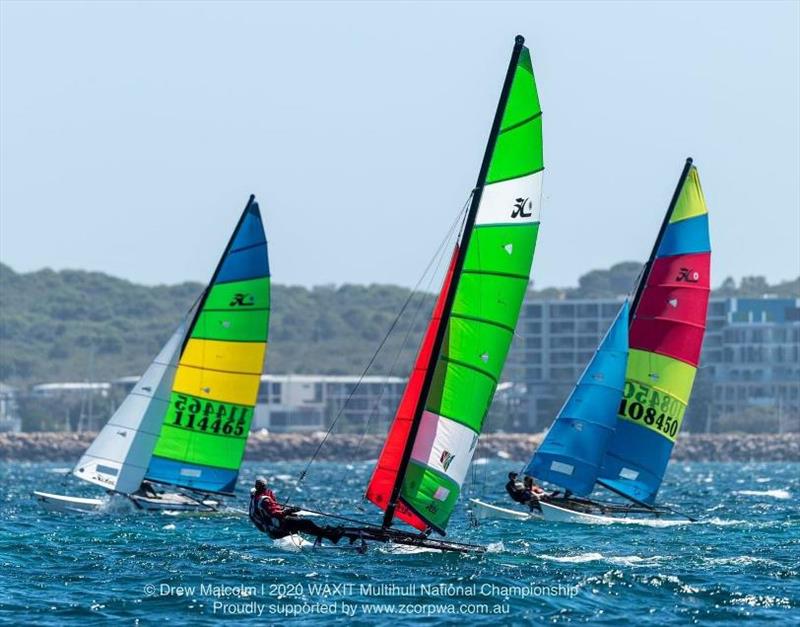 Plenty of colour in the fleet photo copyright Drew Malcolm taken at Esperance Bay Yacht Club and featuring the Hobie 16 class