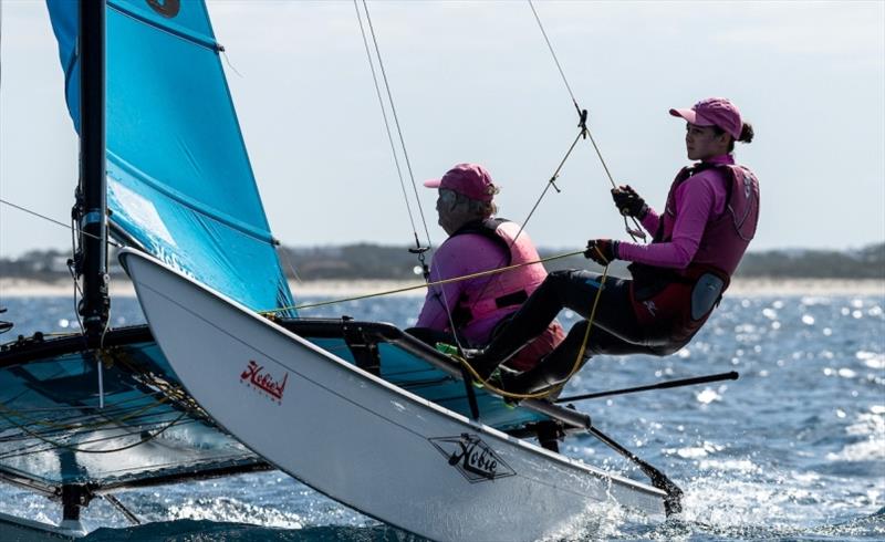 Trevor and Elisabeth - 2021 WA Hobie Cat State Championships photo copyright Drew Malcolm taken at Esperance Bay Yacht Club and featuring the Hobie 16 class