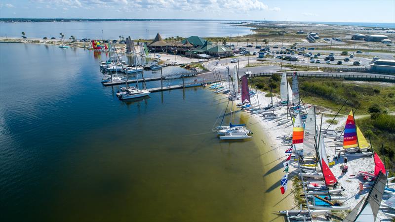 Navarre Beach, Florida photo copyright Mark Tepe taken at New York Yacht Club and featuring the Hobie 16 class