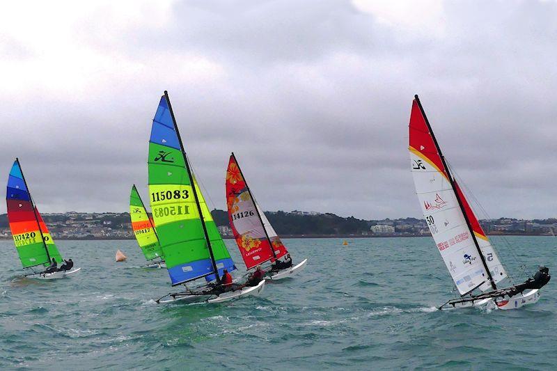 Jackson Yacht Services Bay Race Series photo copyright Bill Harris taken at Royal Channel Islands Yacht Club and featuring the Hobie 16 class