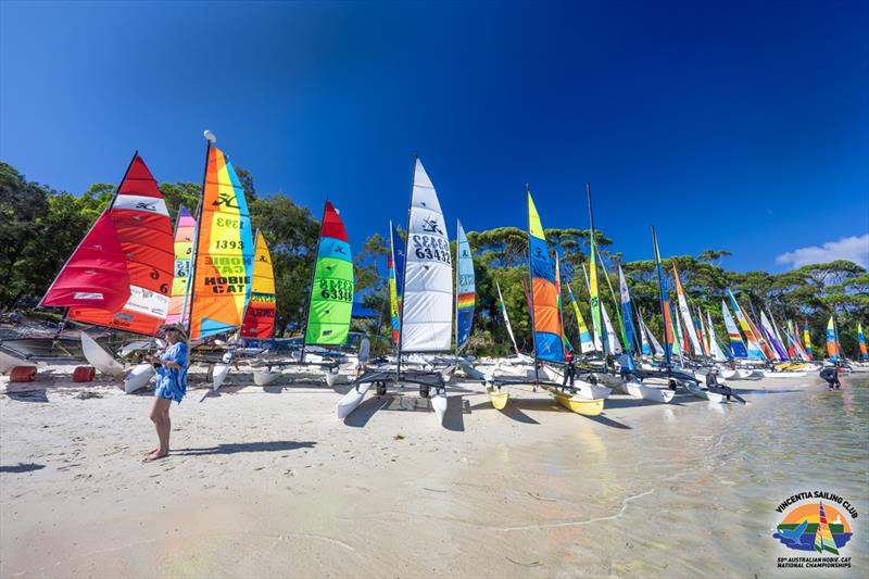 50th Australian Hobie Cat Nationals at Jervis Bay, NSW photo copyright Brad Sissins / Hobie Asia Pacific taken at Vincentia Sailing Club and featuring the Hobie 16 class