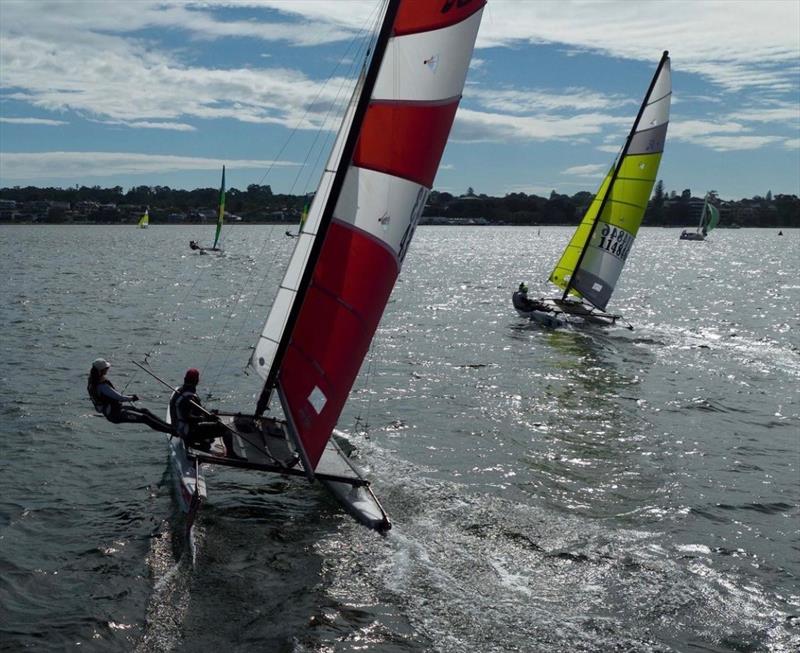 Hobie 16 racing in Perth - Hobie 16 WA State Championship photo copyright SailsOnSwan taken at  and featuring the Hobie 16 class