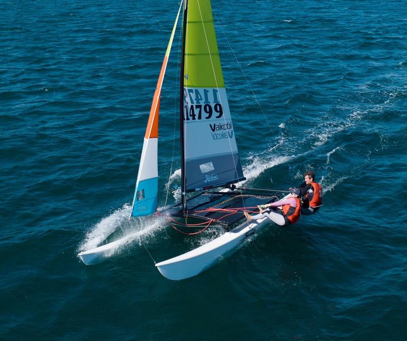 Gavin and Mia - 2023 Hobie 16 WA State Championships - photo © John SailsOnSwan