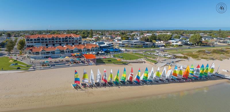Hobie 16 fleet in Rockingham - 2023 Hobie 16 WA State Championships photo copyright Allan Godley Photography taken at  and featuring the Hobie 16 class