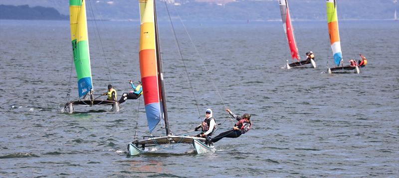Hobie 16 racecourse action photo copyright Gayle Brouillard / Shoreline Photography taken at  and featuring the Hobie 16 class
