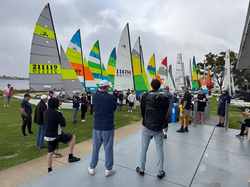 Briefing photo copyright HCAWA Media taken at Nedlands Yacht Club and featuring the Hobie 16 class