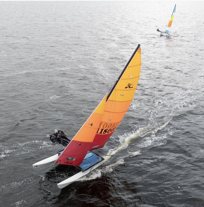 Division B winners Cam and Suz photo copyright SailsOnSwan taken at Nedlands Yacht Club and featuring the Hobie 16 class