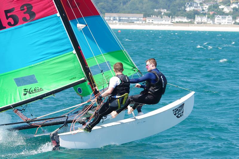 Day 1 - Investec Channel Islands Hobie Cat Championships in Jersey photo copyright Carin Washington taken at Royal Channel Islands Yacht Club and featuring the Hobie 16 class