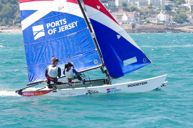 Day 1 - Investec Channel Islands Hobie Cat Championships in Jersey photo copyright Carin Washington taken at Royal Channel Islands Yacht Club and featuring the Hobie 16 class