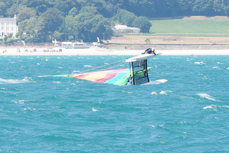 Day 1 - Investec Channel Islands Hobie Cat Championships in Jersey photo copyright Carin Washington taken at Royal Channel Islands Yacht Club and featuring the Hobie 16 class