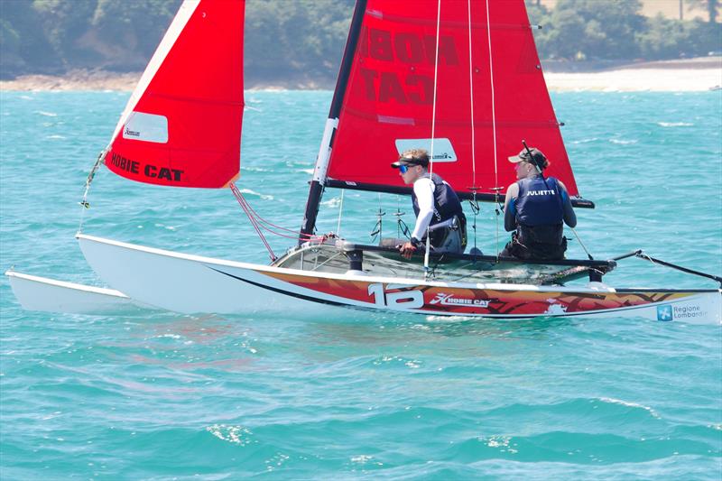 Day 1 - Investec Channel Islands Hobie Cat Championships in Jersey photo copyright Carin Washington taken at Royal Channel Islands Yacht Club and featuring the Hobie 16 class