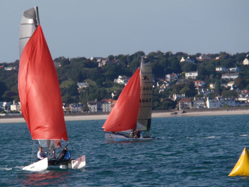 Brewin Dolphin Channel Islands Hobie Cat Championships photo copyright Bill Harris taken at Royal Channel Islands Yacht Club and featuring the Hobie 18 class