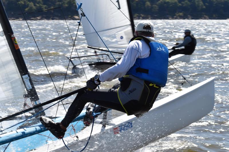 Hobie racecourse action photo copyright Kenny McIntosh taken at Perry Yacht Club and featuring the Hobie 18 class