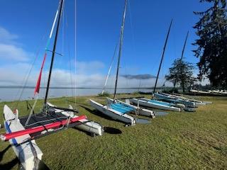 Hobie 18 North American Championships - the mist covered subalpine forests surrounding Lake Quinault photo copyright John Forbes taken at  and featuring the Hobie 18 class