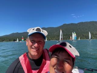 Hobie 18 North American Championships - John & Caroline Forbes sporting their cute Australian koala caps - photo © John Forbes