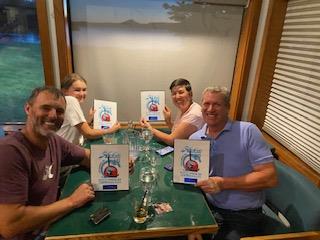 Hobie 18 North American Championships (l-r) Richard & Zoe Freer (4th overall), Caroline & John Forbes (1st overall) photo copyright John Forbes taken at  and featuring the Hobie 18 class