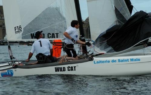 The Hobie Wild Cat of Mitch Booth/François Filippi takes the 2nd place of the Trophée Malo photo copyright Jean-Pierre Féquet taken at  and featuring the  class